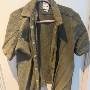 Only & Sons Olive Green Button-Up Shirt